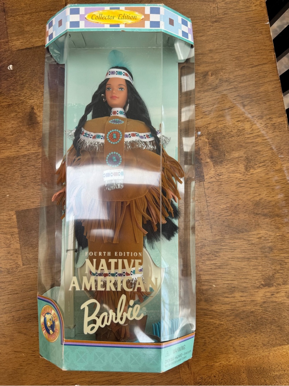 Barbie Native American Inspired Doll in Tan and Turquoise Outfit